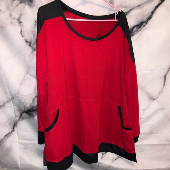 Lane Bryant Tops - Black & Red Active hoodie